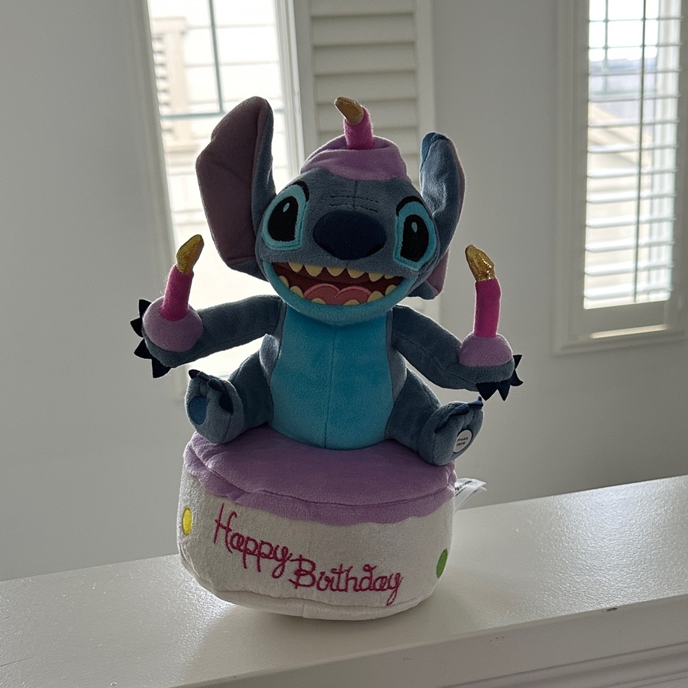 Disney Parks Stitch light up Happy Birthday Plush